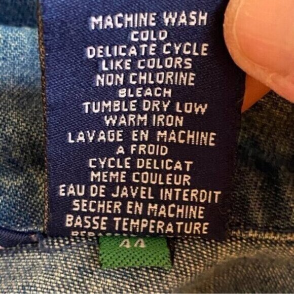 Vintage Agapo Denim Jacket Woman Small 100% Cotton Floral Embroidery Coquette - Picture 11 of 11